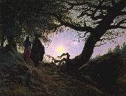 Caspar David Friedrich, Man and Woman Contemplating the Moon